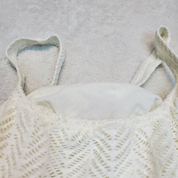 NWT Catalina VTG White Eyelet Romantic Cottagecore One Piece Swimsuit‎ Swim 16 - Picture 3 of 9